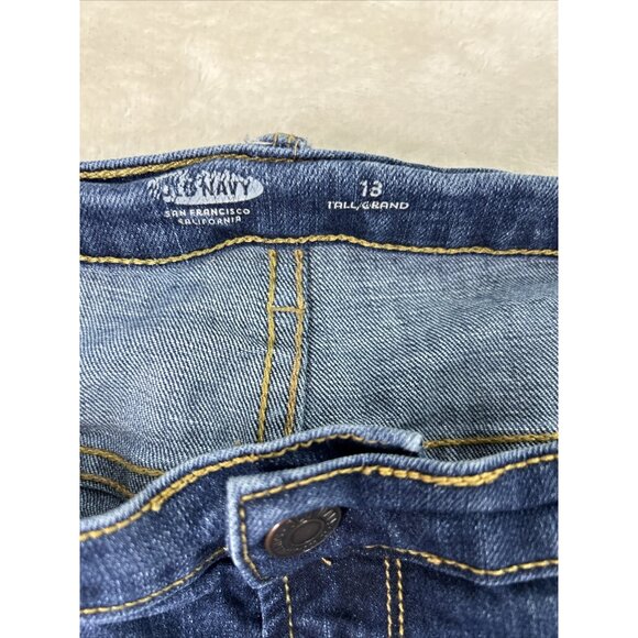 Old Navy Jeans Women’s Size 16 Tall Sweetheart Straight Lakeshore Denim Blue - Picture 3 of 10